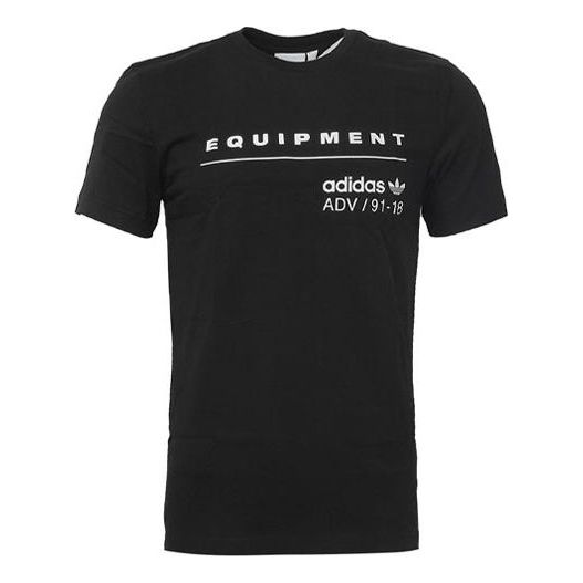 adidas originals Pdx Classic Tee Athleisure Casual Sports Alphabet Printing Round Neck Short Sleeve Black CV8592