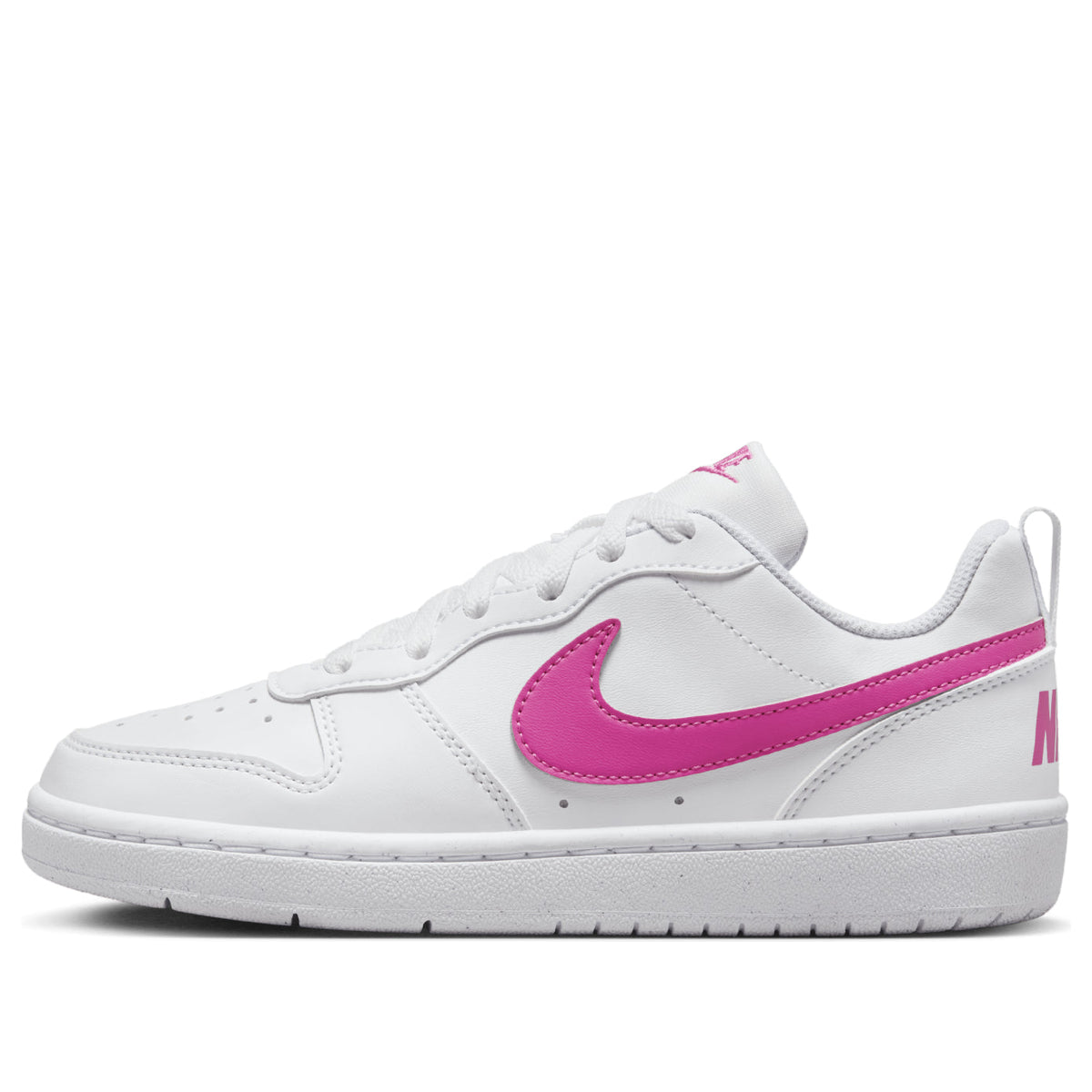 (GS) Nike Court Borough Low Recraft 'White Laser Fuchsia' DV5456-113