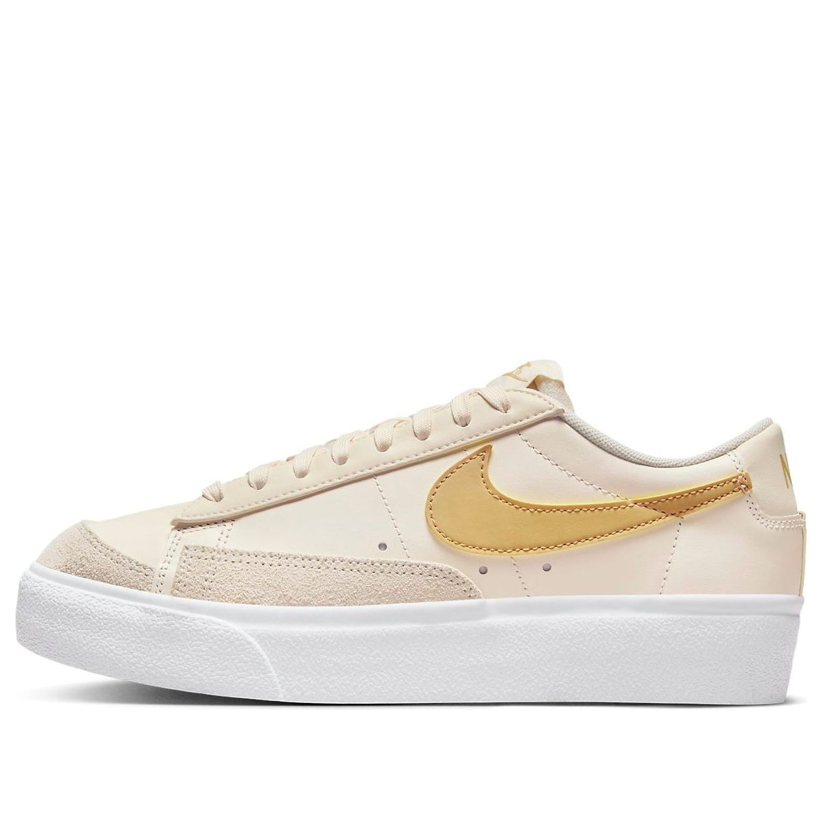 (WMNS) Nike Blazer Low Platform 'Pale Ivory Saturn Gold' DJ0292-113