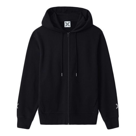 (WMNS) KENZO FW20 Alphabet Printing hooded Zipper Hoodie Black FA62BL8004MS-99