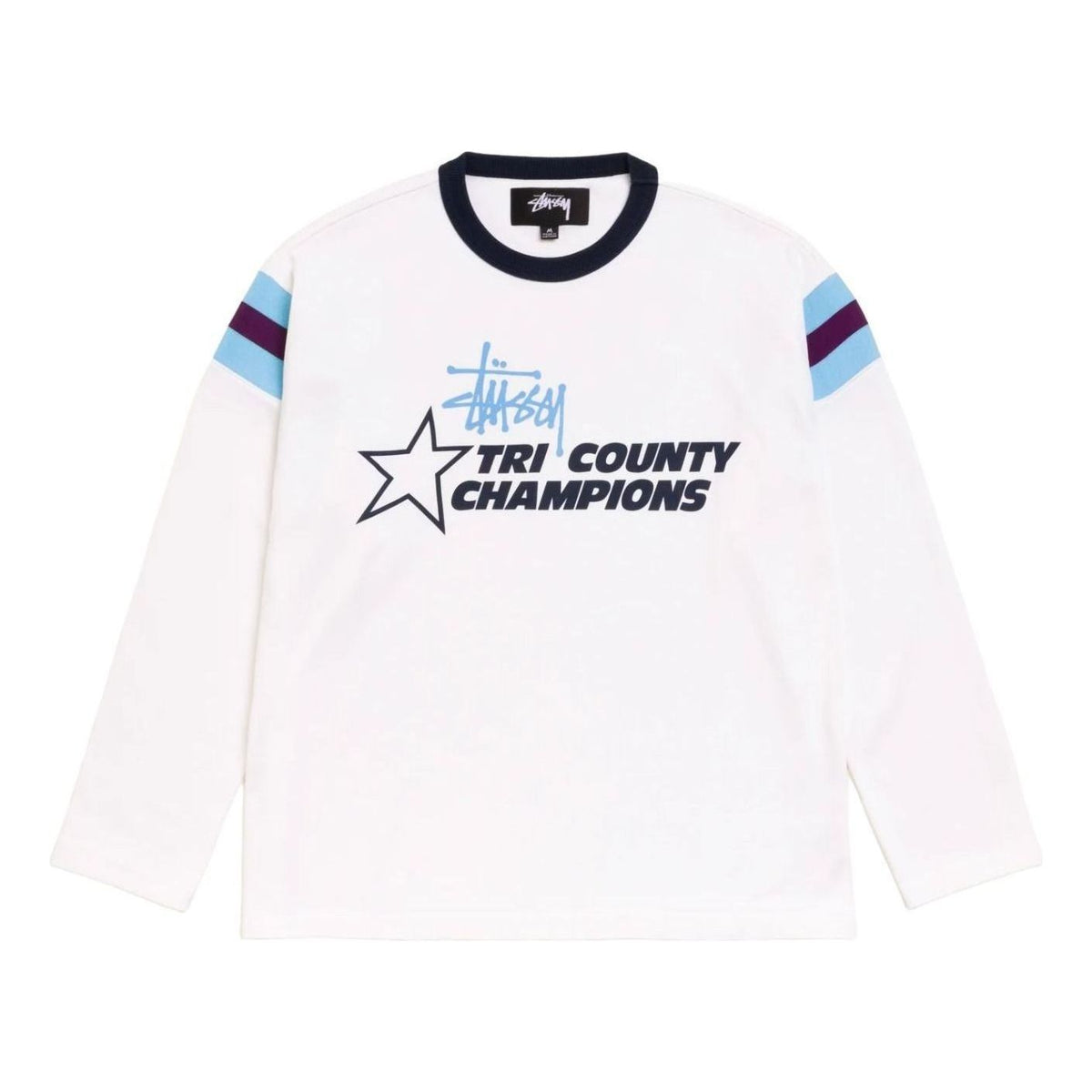 Stussy LS Ringer T-Shirt 'White' 1140400-WHIT - Stussy Professional Edition