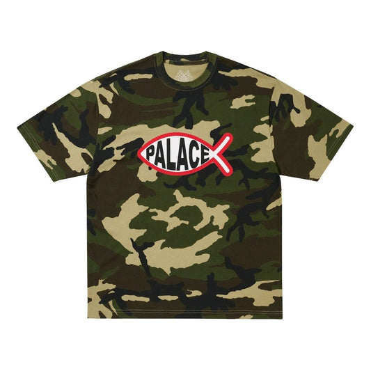 Palace Plaice T-Shirt 'Woodland Camo' P31TS045