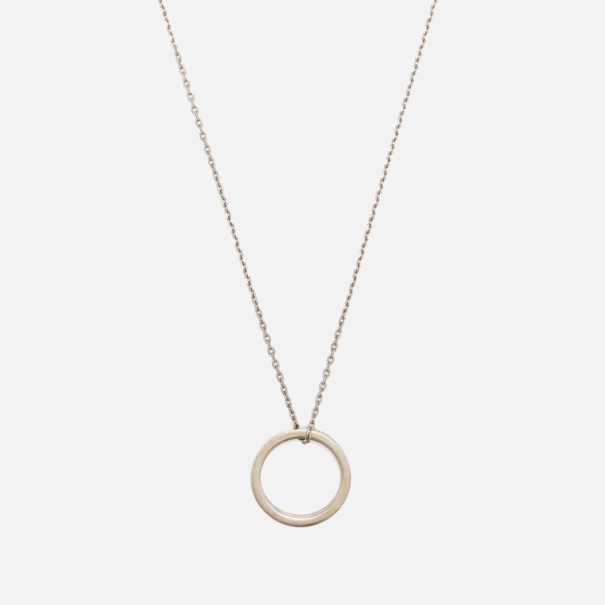 LOGO RING NECKLACE - SILVER