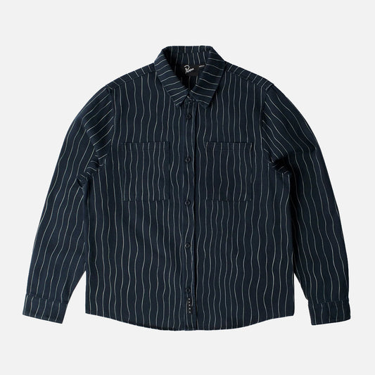 MEANDERING LINES SHIRT - NAVY BLUE