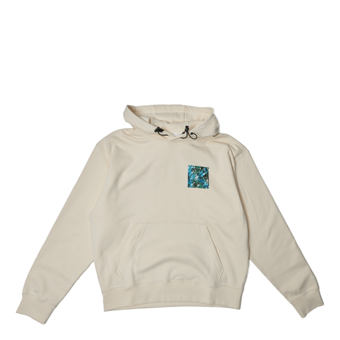 Oversized Brushed Camo Hooded  White