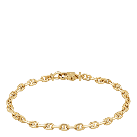 Cable Bracelet Gold  925 Sterling Silver / 9k Gold