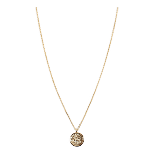 Coin Pendant Gold 925 Silver/9k Gold 27 Inches