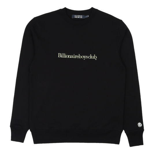 Serif Logo Crewneck Black