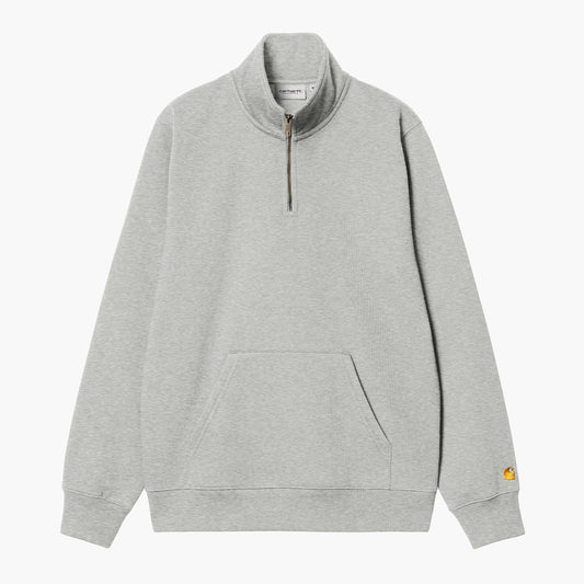 Chase Neck Zip Sweat Grey Heather / Gold