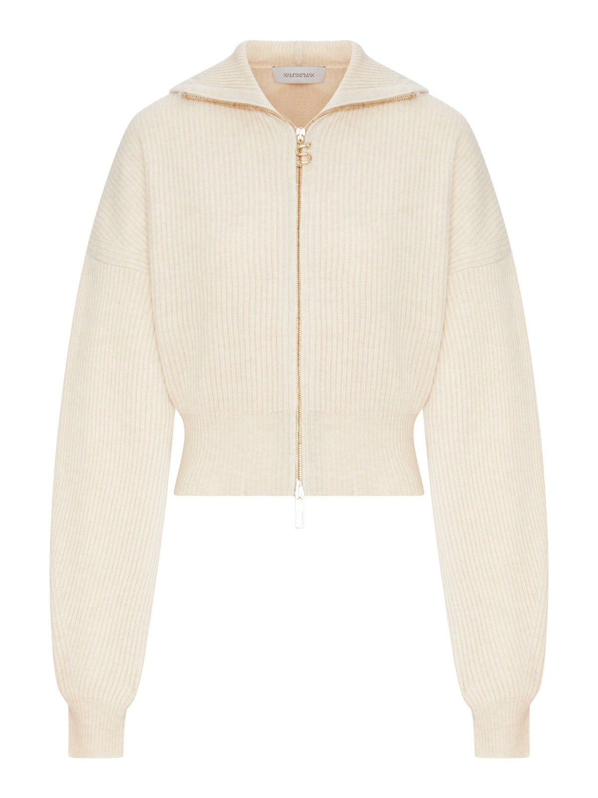 CARDIGAN IN LANA A COSTE CON COLLETTO AMPIO