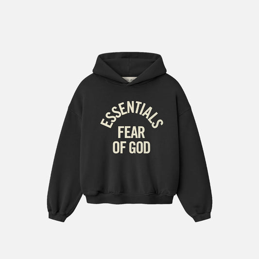 KIDS CAMPUS 90S HOODIE - FADED BLACK