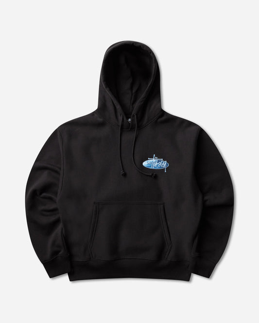 Wave Oval Hoodie Black