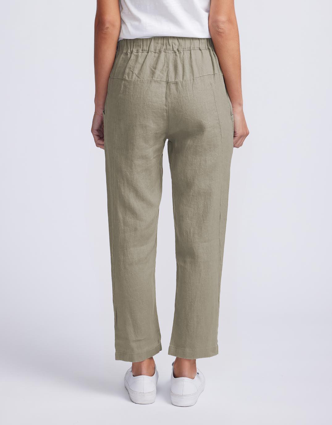 Luxe Linen Pants - Khaki