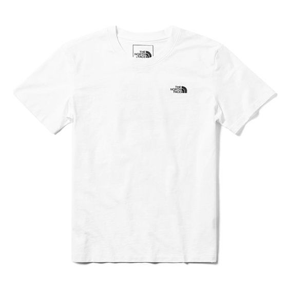 THE NORTH FACE Printing Short Sleeve Version Couple Style White 4UCU-FN4