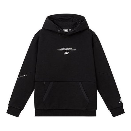 New Balance Sportswear Hoodie Asia Sizing 'Black White' 5CC39593-BK