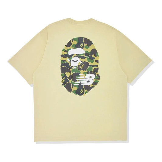 New Balance x A Bathing Ape FW22 Ape Head Relaxed Fit T-Shirt Asia Sizing 'Yellow' 1I23-110-905