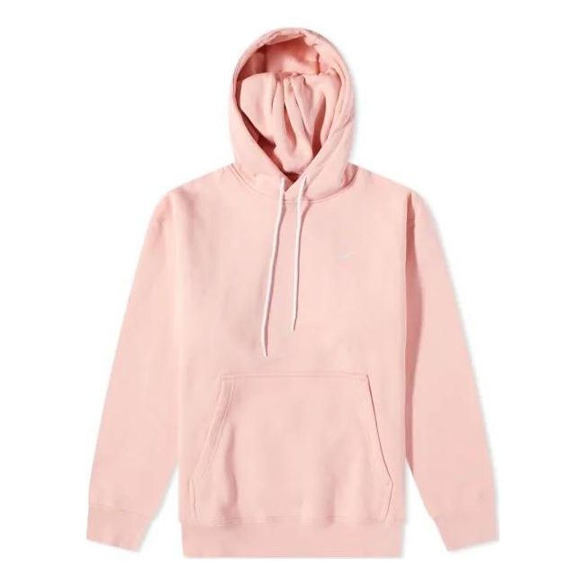 Men's Nike Small Logo Embroidered Solid Color Hooded Sports Autumn Pink CV0552-697