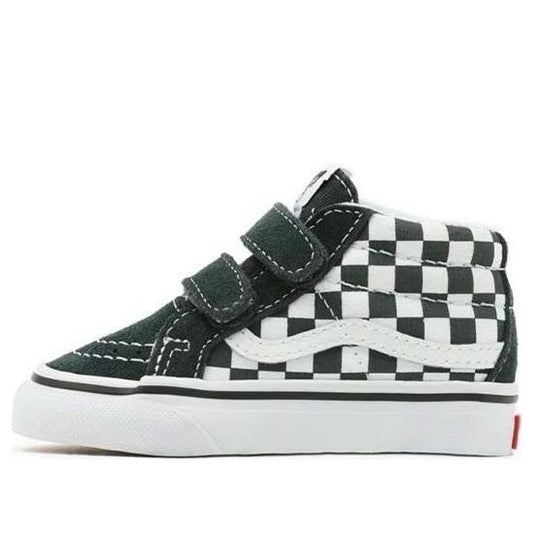 Vans Toddler Checkerboard Sk8-mid Reissue Velcro Sneakers Green/White TD VN0A5DXD8CA