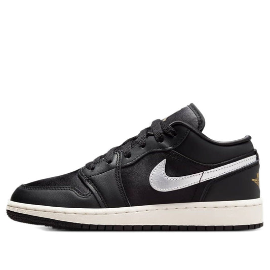 (GS) Air Jordan 1 Low SE 'Black Silver Sail Gold' FZ3921-001