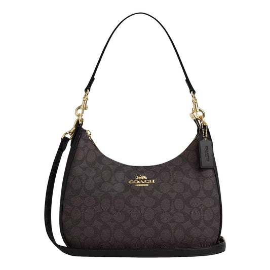 (WMNS) COACH Signature Canvas Terry Hobo Bag 'Imitation Gold Walnut' CV940-IMXAQ - COACH Professional Edition