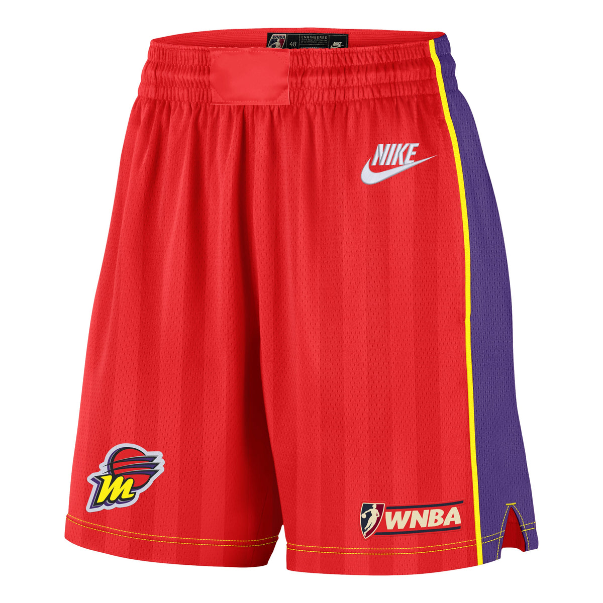 (WMNS) Nike Phoenix Mercury Court Origins Dri-FIT Victory Knee-Length Shorts 'Chile Red Field Purple Opti Yellow' IO7968-673