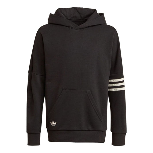 (GS) adidas Originals Adicolor Hoodie 'Black White' HK9699