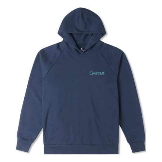Converse Raglan Elevated Hoodie Asia Sizing 'Navy' 10024580-A02