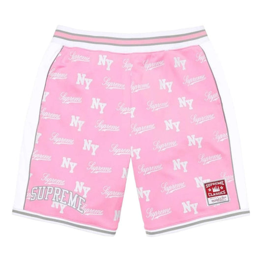 Supreme x Mitchell & Ness SS26 Monogram Basketball Short 'Pink' SUP-SS26-221-PNK