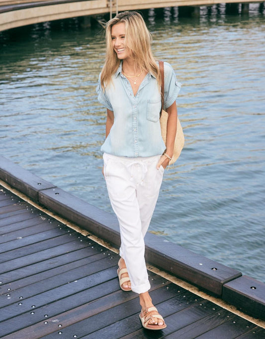 Beach Comber Pant - White